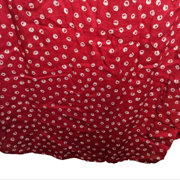 French Connection Red Polka Dot Button Down Shirt Size 6 ❤️ - Picture 10 of 13